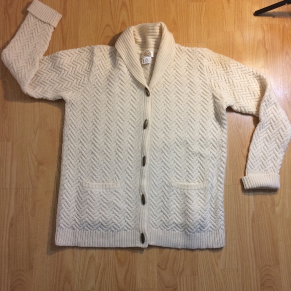 TALBOTS fisherman knit cardigan - Picture 3 of 8